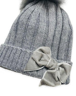 Cappello Con fiocco in Misto Lana