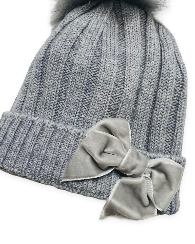 Cappello Con fiocco in Misto Lana