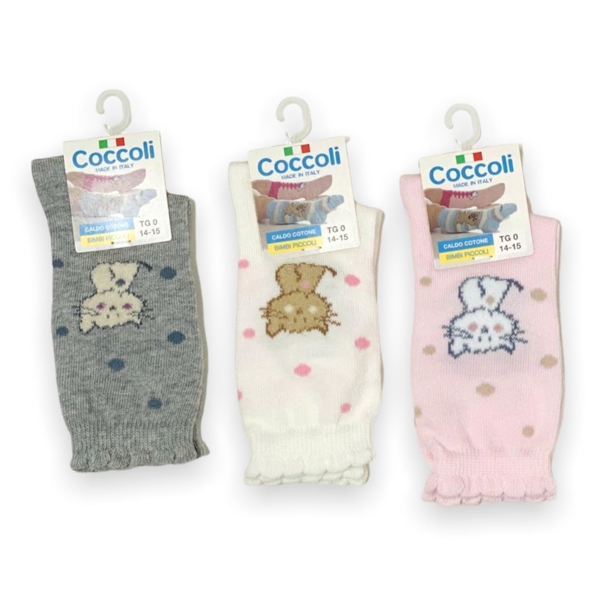 3 Calzini Alti in Caldo cotone Neonata