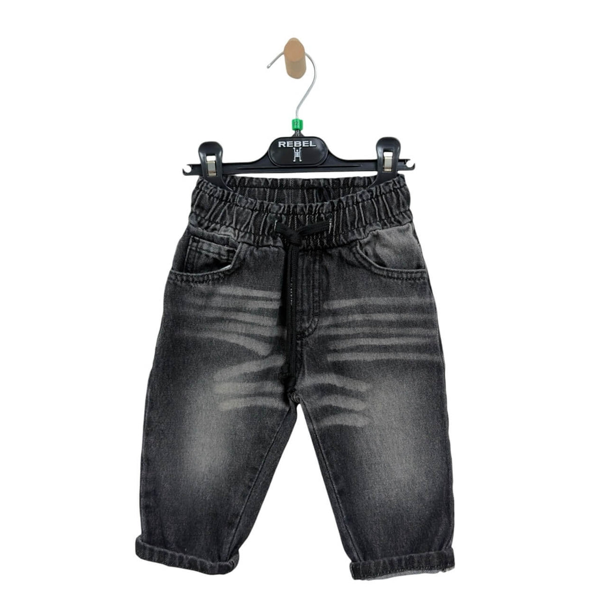 Jeans Nero Spruzzo Neonato - Rebel