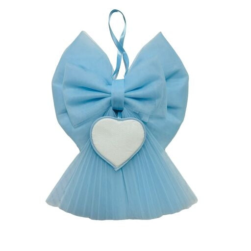 Fiocco/Coccarda in Tulle nascita Da ricamo 40x35 cm