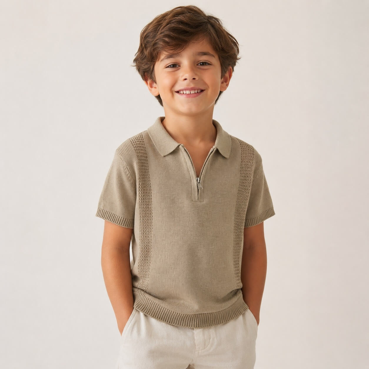Polo Zip in Filo - Granada