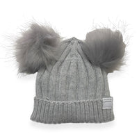 Cappello 2 PonPon in Misto Lana
