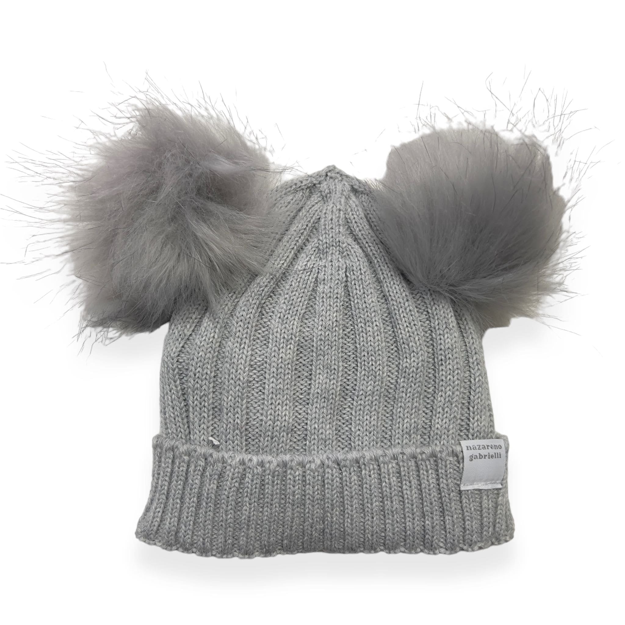 Cappello 2 PonPon in Misto Lana
