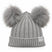 Cappello 2 PonPon in Misto Lana