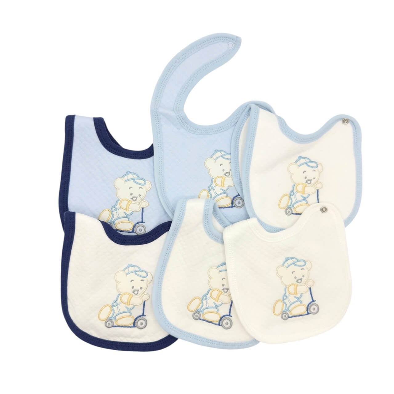 6 Bavette Ricamate Irge con Clips