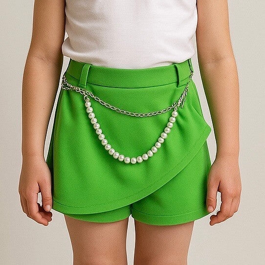 Shorts effetto gonna con Perline
