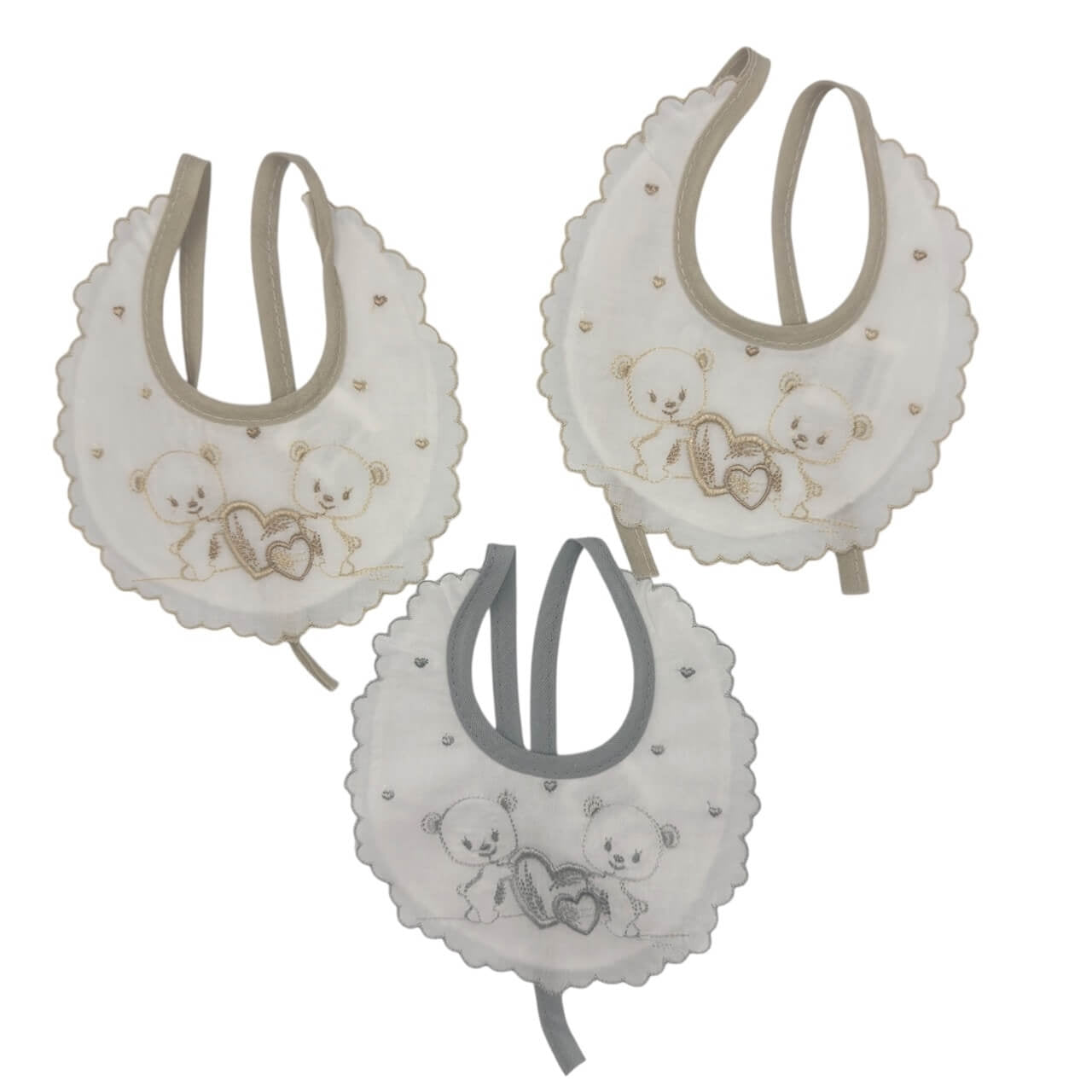 3 Bavette Ricamate Irge con Laccetti