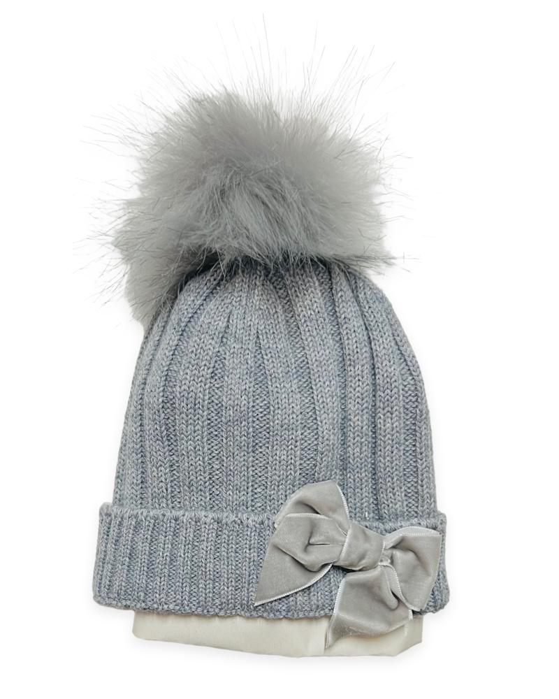 Cappello Con fiocco in Misto Lana