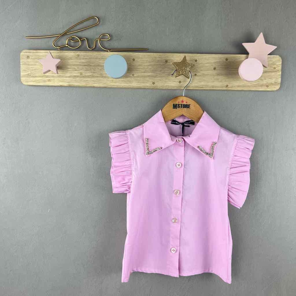 Camicia Bimba Con Perline