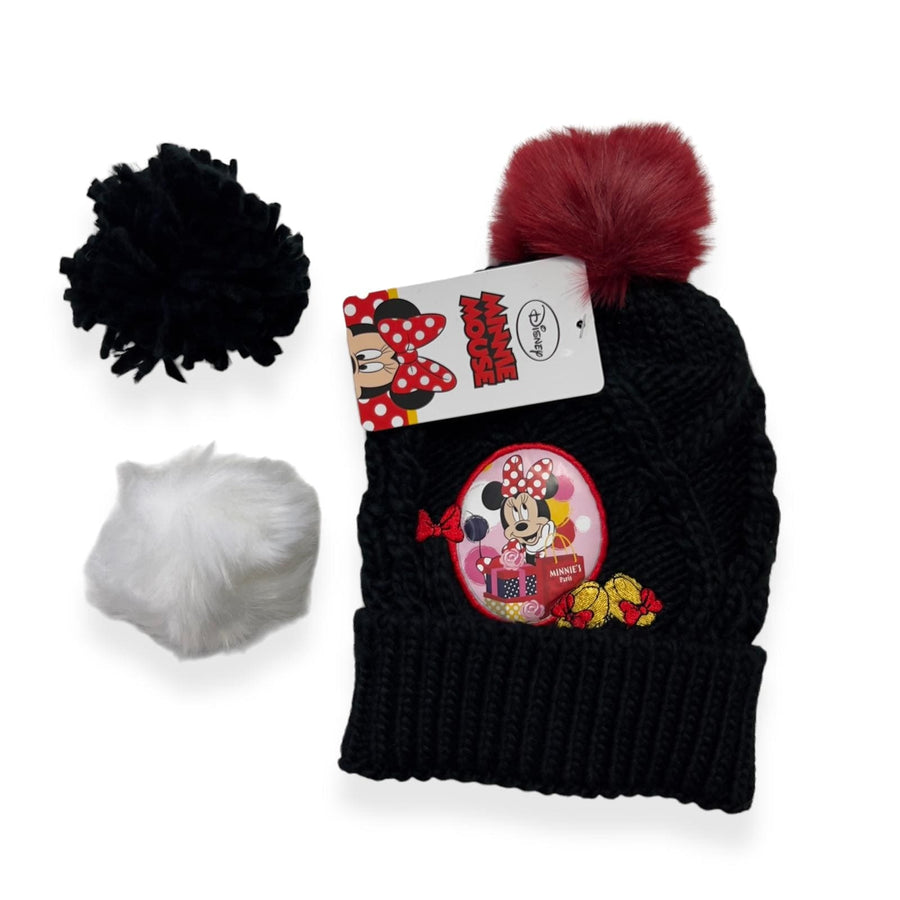 Cappello in Lana Minnie con 3 Pompons intercambiabili