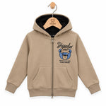 Felpa invernale Felpata con zip Retro stampato - XOUT JEANS
