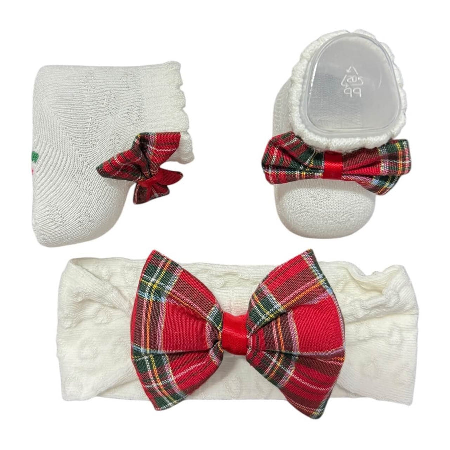 Set Scarpine + Fascia Neonata in Caldo cotone