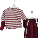Completo Neonata Invernale Righe