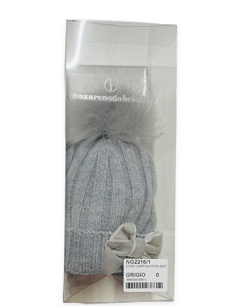 Cappello Con fiocco in Misto Lana