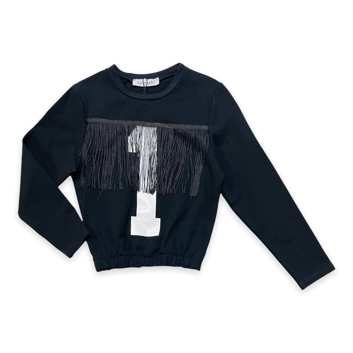 Felpa In Cotone Con frange