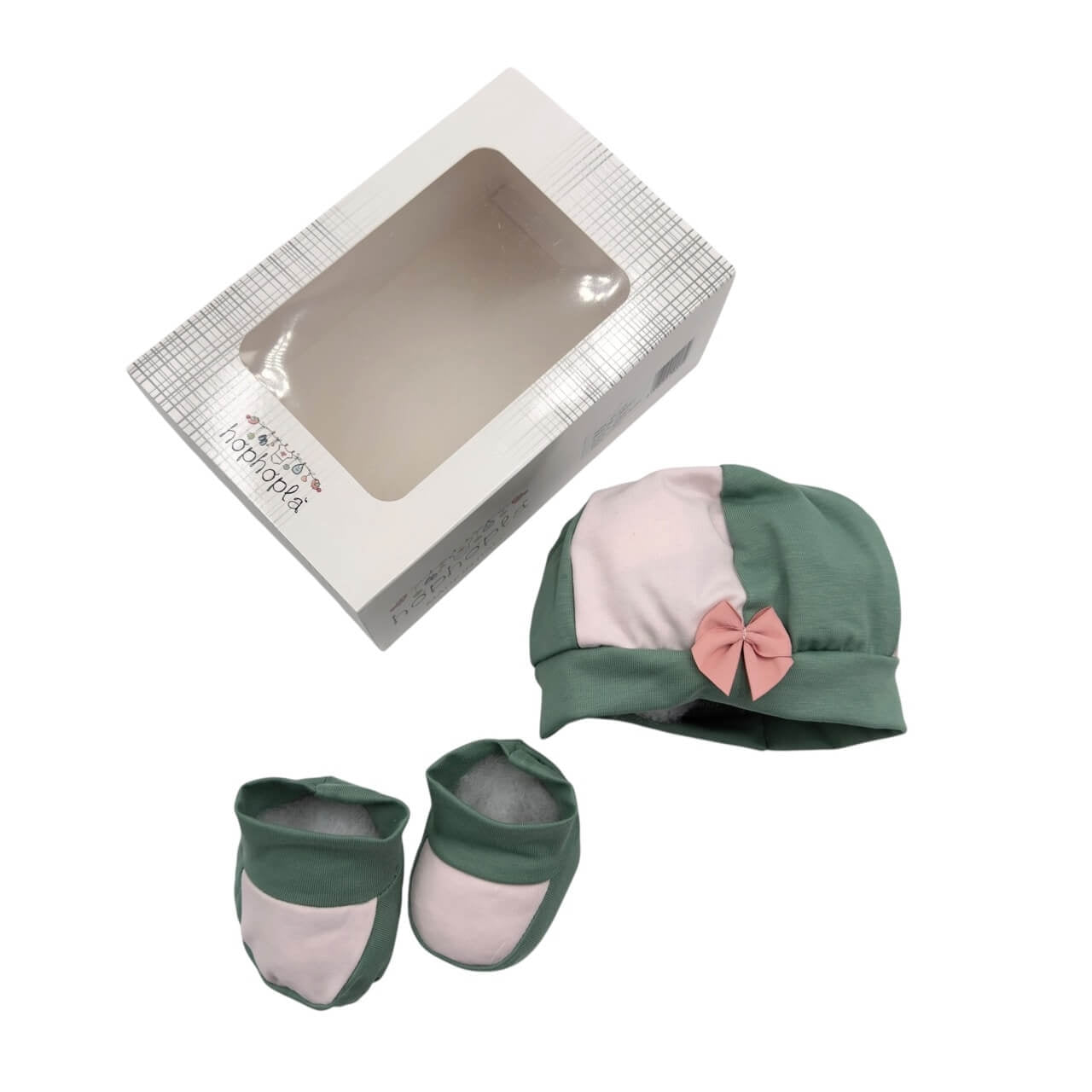 Set Cappello + Scarpe in Cotone HopHoplà Olivia