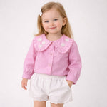 Camicia Colletto Fiori Neonata