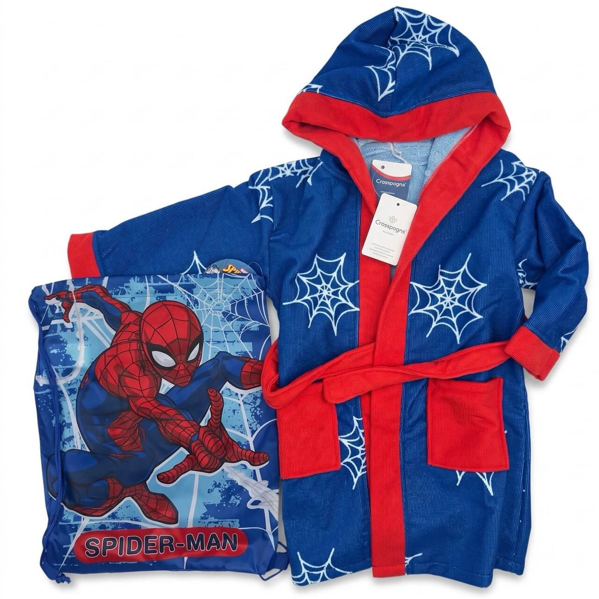 Accappatoio Microspugna + Sacca Spider-Man