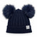 Cappello 2 PonPon in Misto Lana