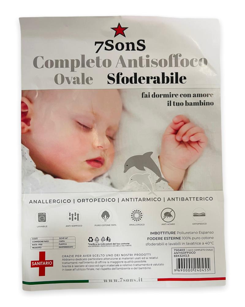 Completo Antisoffoco Carrozzina Ovale Sfoderabile