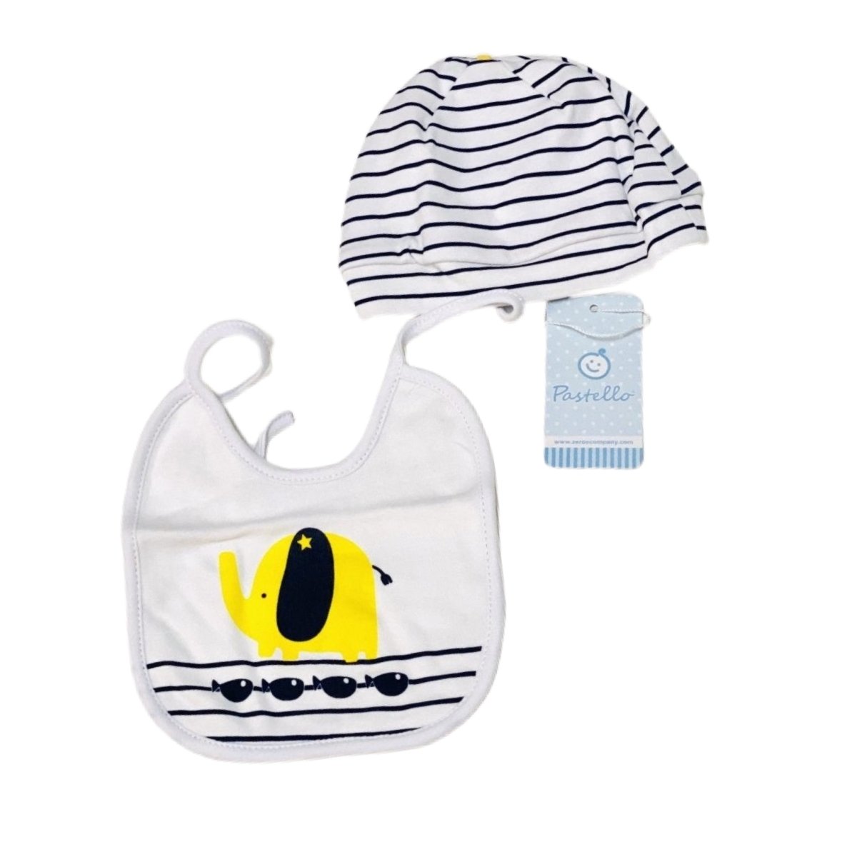 Set Cappello+bavetta Pastello 0/3 Mesi