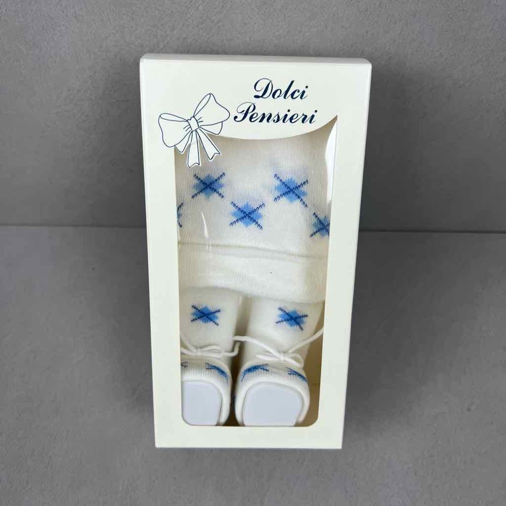 Set Cappello + Sarpine in Caldo Cotone 0/6 Mesi
