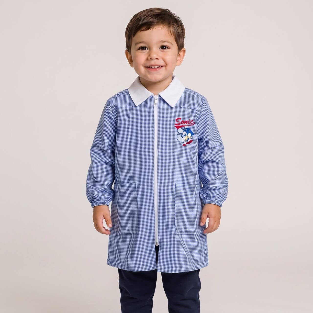 Grembiule Con zip Asilo scuola Sonic