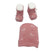 Set Cappello+scarpe in Caldo Cotone 0/6 Mesi