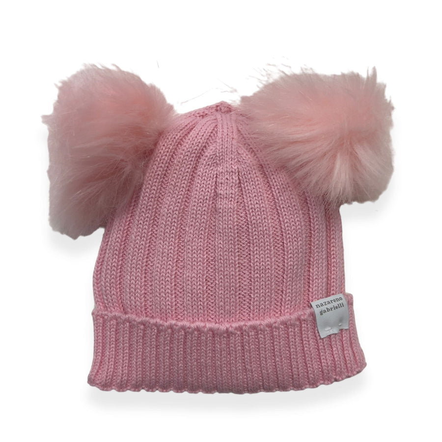 Cappello 2 PonPon in Misto Lana