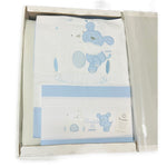 Completo trapunta lettino con lenzuola e paracolpi Pastello