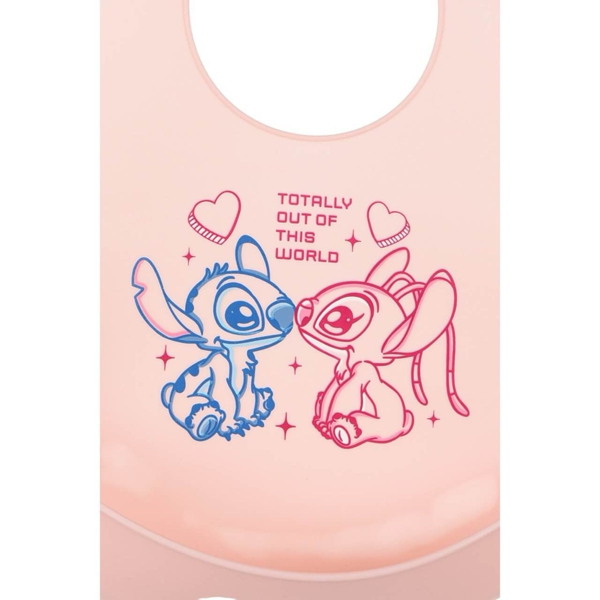 Bavetta in Silicone con Tasca Raccoglipappa – Disney Stitch e Angel