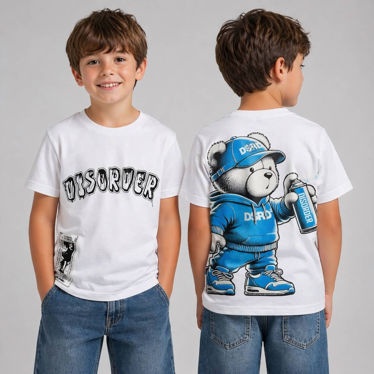 T-Shirt Bimbo Stampata fronte Retro