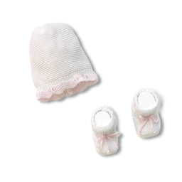 Set Cappello+scarpe in Cotone 0/3 Mesi