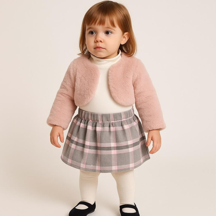 Completo Neonata Con Pelliccia